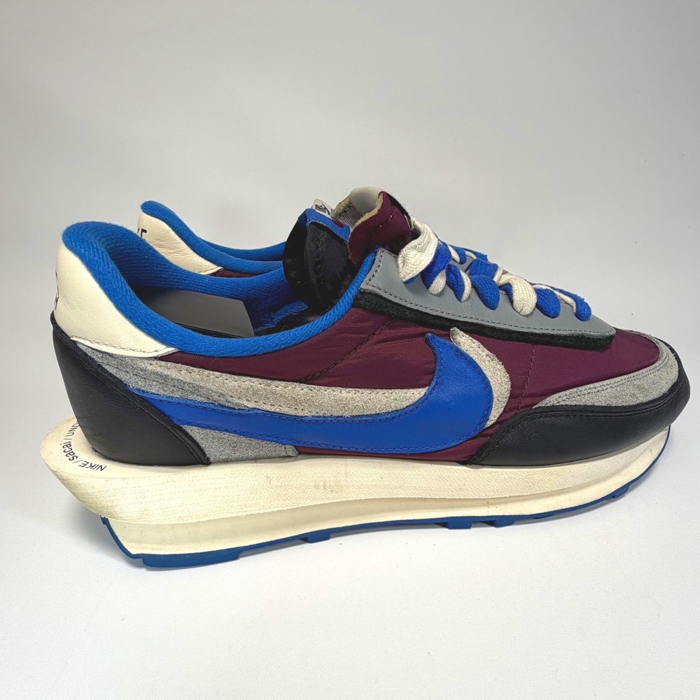 Nike Undercover Sacai LDWaffle Sneakers‎ Men's 12.5 Burgundy Blue DJ4877-600 - Picture 2 of 10